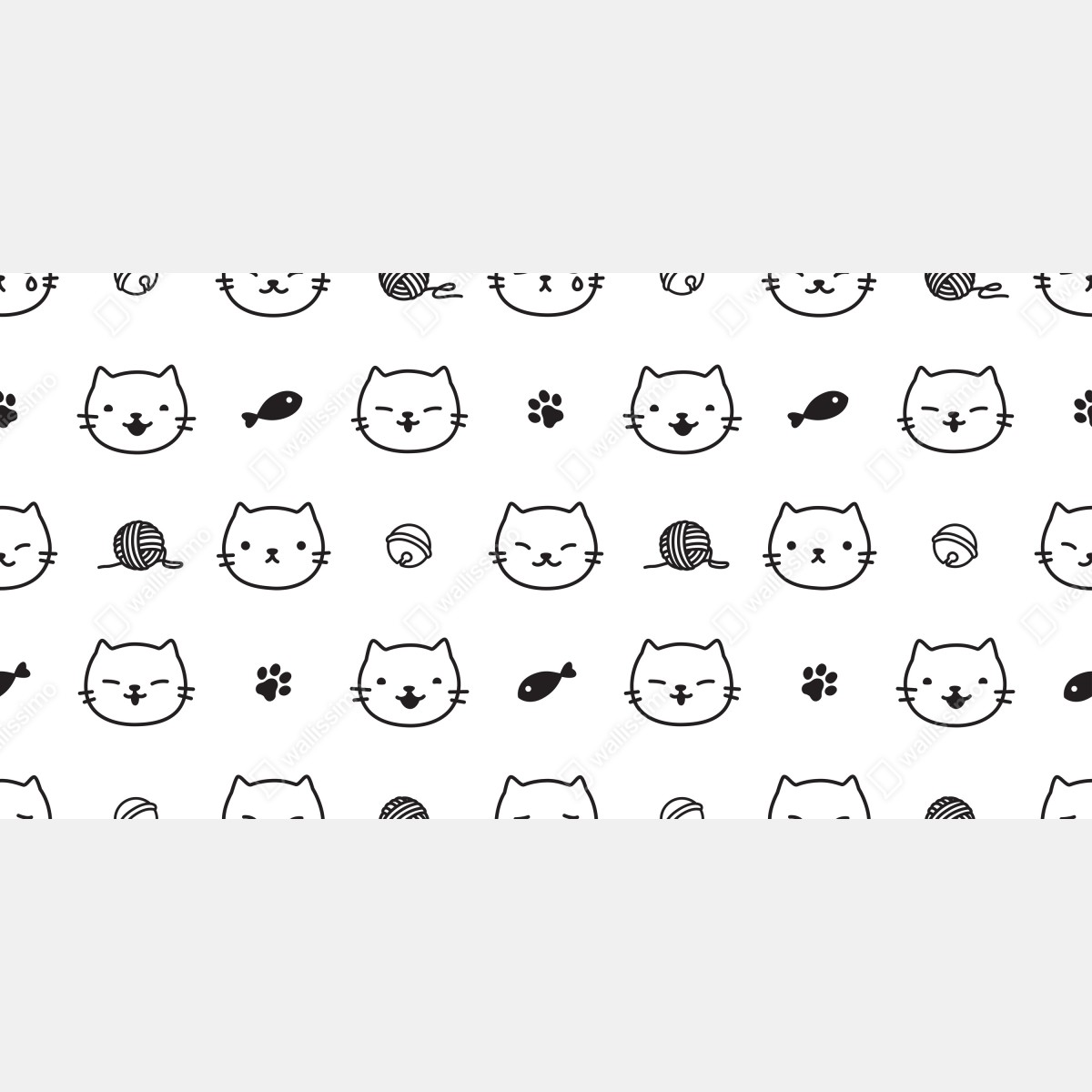 Naklejka repozycjonowalna uroczy wzór z kotkami – Wallissimo® Naklejka repozycjonowalna uroczy wzór z kotkami – Wallissimo®