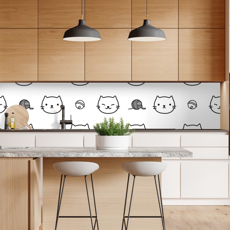 Naklejka repozycjonowalna uroczy wzór z kotkami – Wallissimo® Naklejka repozycjonowalna uroczy wzór z kotkami – Wallissimo®