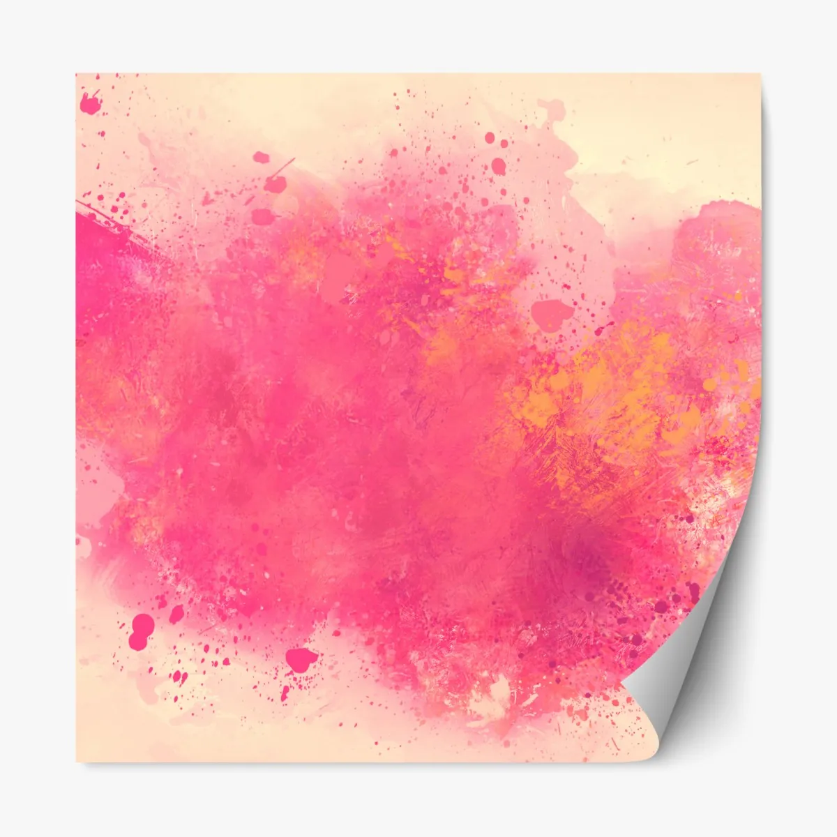 Naklejka repozycjonowalna żywa różowa akwarelowa plama – Wallissimo® Naklejka repozycjonowalna żywa różowa akwarelowa plama – Wallissimo®