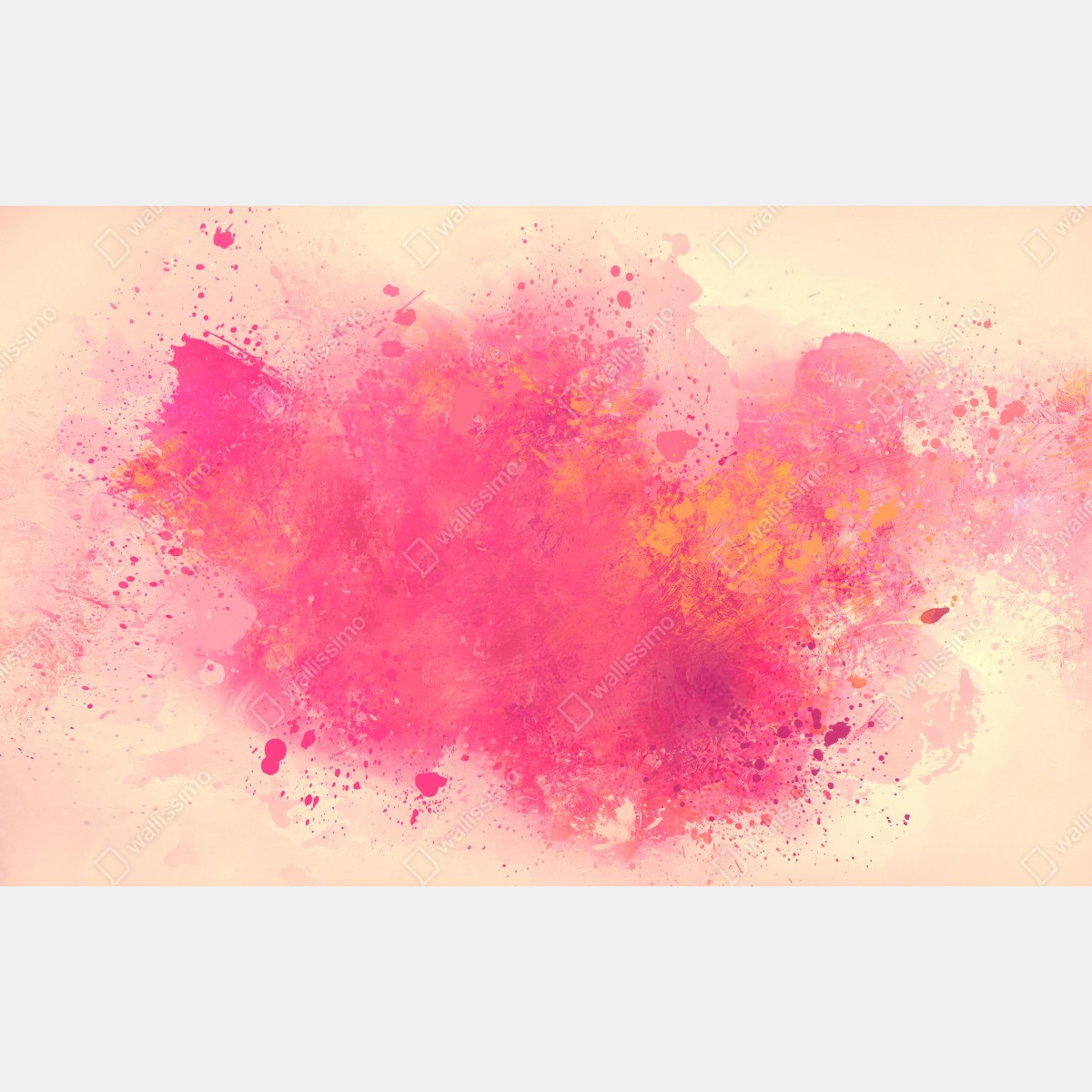 Naklejka repozycjonowalna żywa różowa akwarelowa plama – Wallissimo® Naklejka repozycjonowalna żywa różowa akwarelowa plama – Wallissimo®