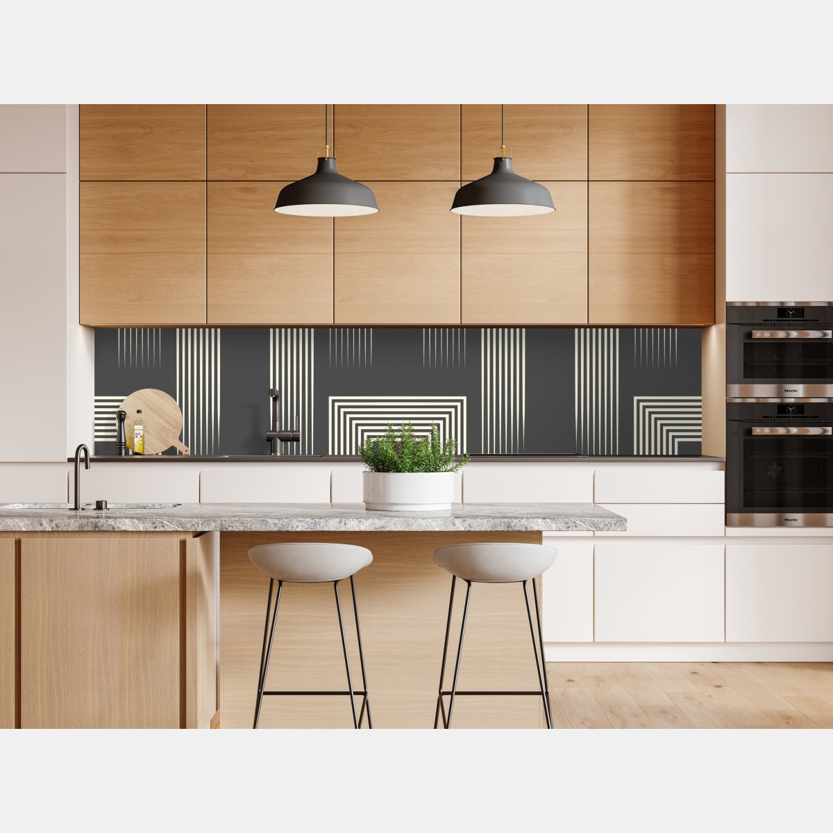 Naklejka repozycjonowalna geometryczny wzór art deco w odcieniach szarości i beżu – Wallissimo® Naklejka repozycjonowalna geometryczny wzór art deco w odcieniach szarości i beżu – Wallissimo®