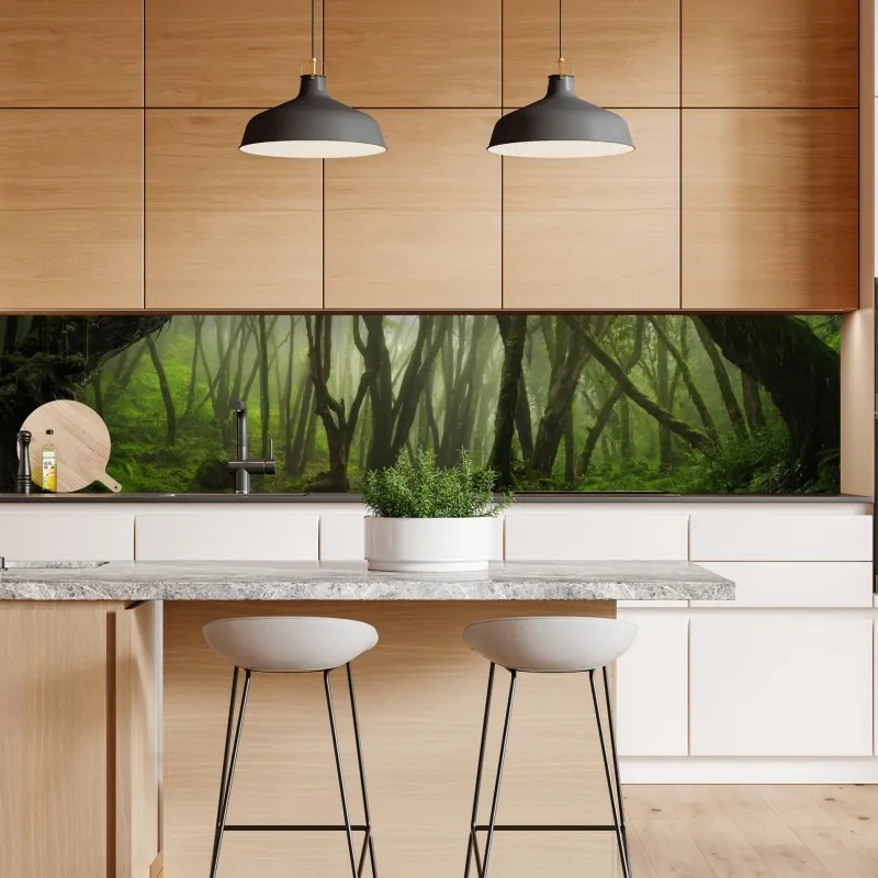 Naklejka repozycjonowalna złote jesienne wzgórza o zachodzie słońca – Wallissimo®