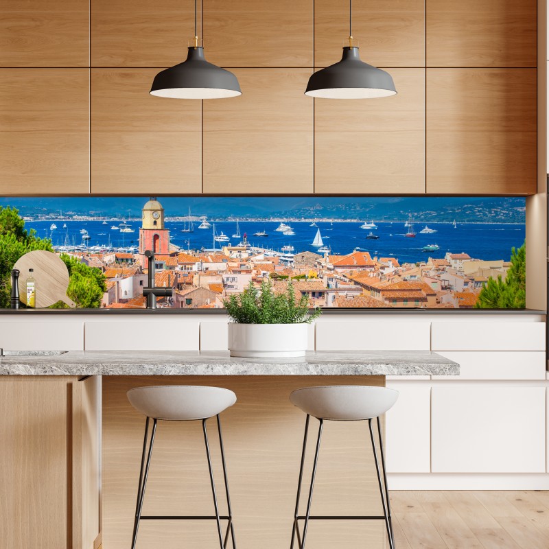 Naklejka repozycjonowalna słoneczna panorama nadmorska – Wallissimo® Naklejka repozycjonowalna słoneczna panorama nadmorska – Wallissimo®