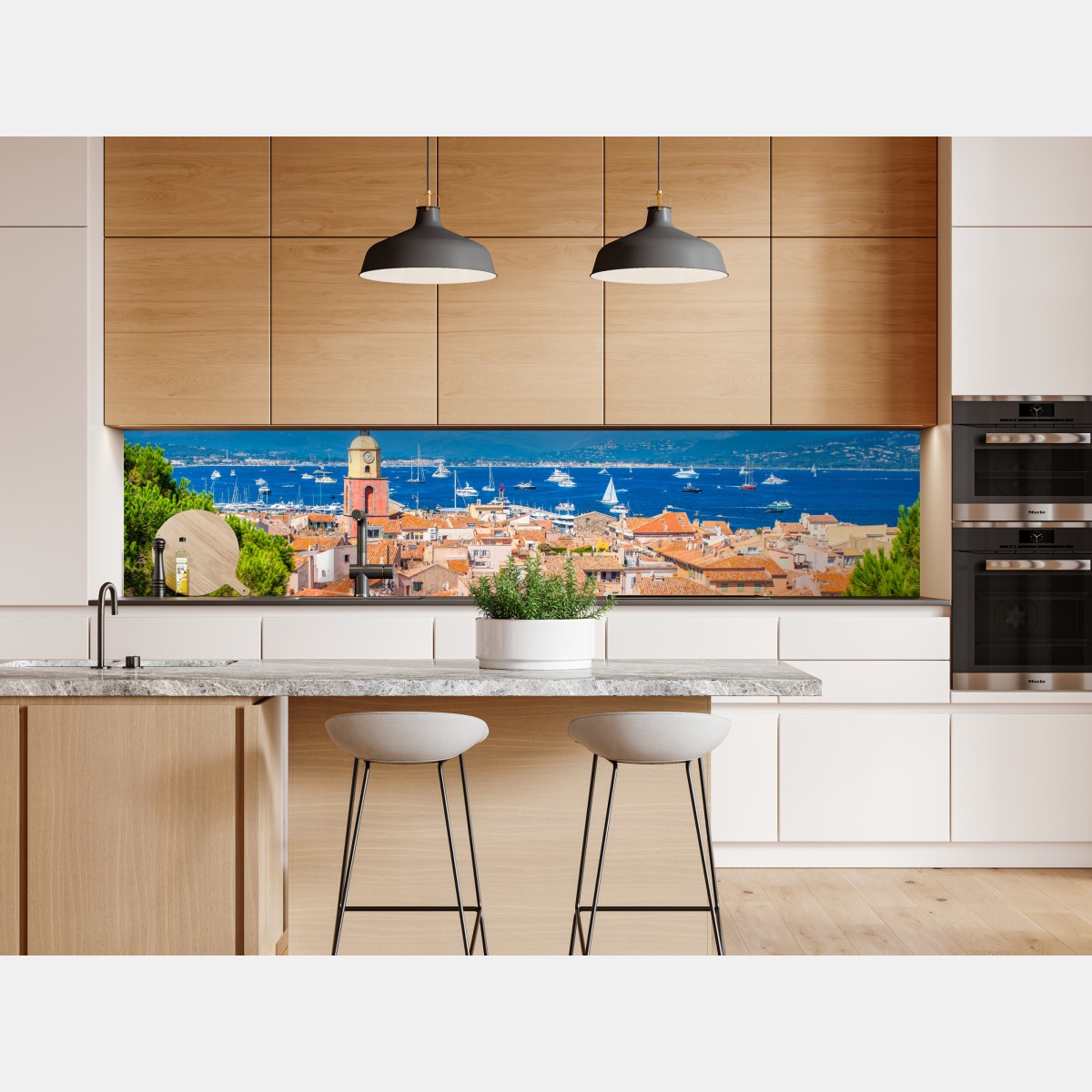 Naklejka repozycjonowalna słoneczna panorama nadmorska – Wallissimo® Naklejka repozycjonowalna słoneczna panorama nadmorska – Wallissimo®