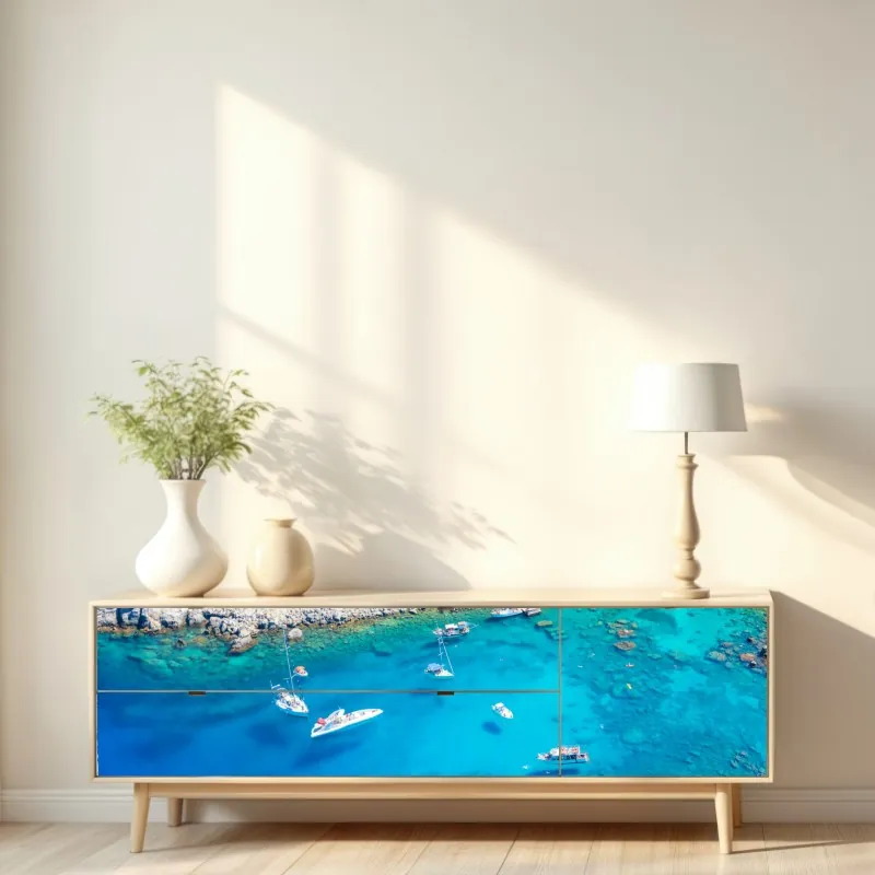 Naklejka repozycjonowalna akwarelowy wzór strąków kakaowych – Wallissimo®