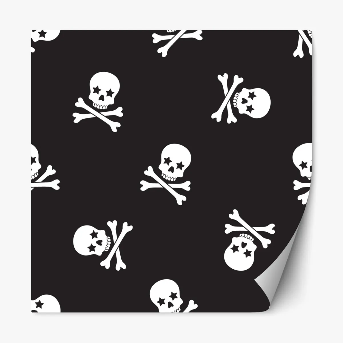 Naklejka repozycjonowalna wzór czaszki i skrzyżowanych piszczeli – Wallissimo® Naklejka repozycjonowalna wzór czaszki i skrzyżowanych piszczeli – Wallissimo®