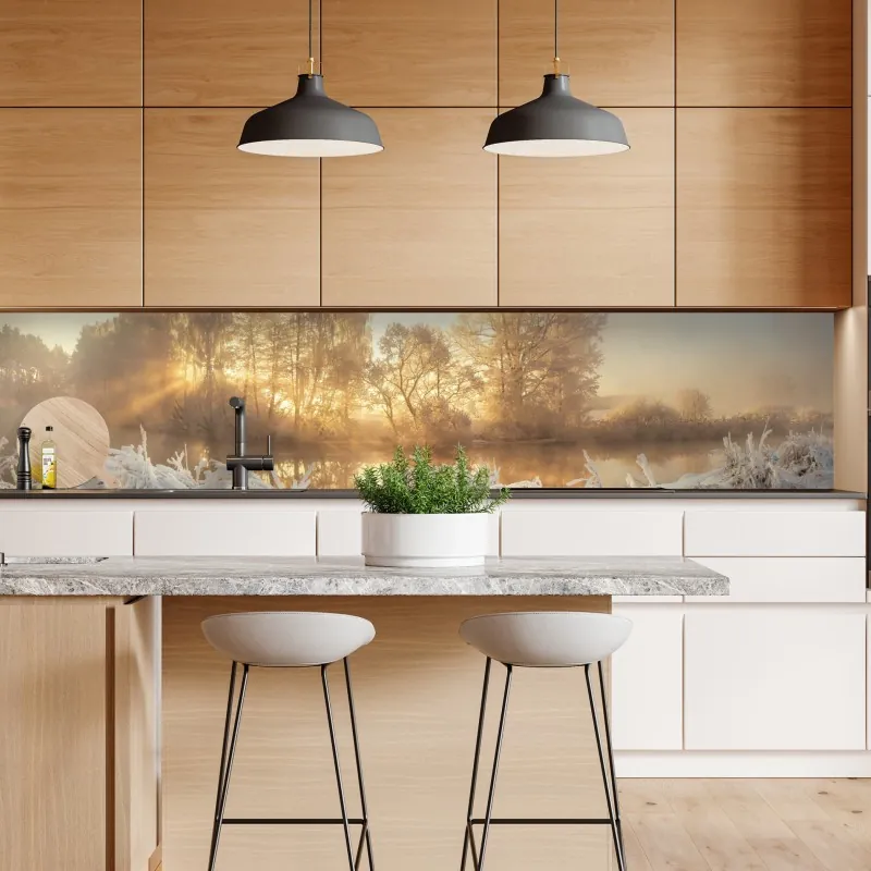 Naklejka repozycjonowalna malowane akwarelą liście monstery – Wallissimo®