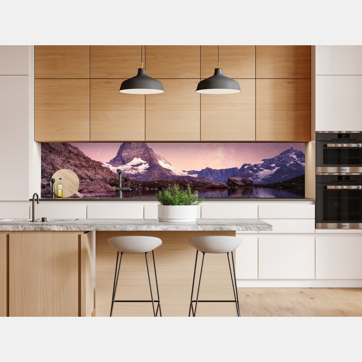 Naklejka repozycjonowalna nocne odbicie Matterhornu pod gwiazdami – Wallissimo® Naklejka repozycjonowalna nocne odbicie Matterhornu pod gwiazdami – Wallissimo®