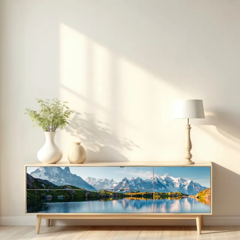 Naklejka repozycjonowalna Toskańskie pagórki o zachodzie słońca – Wallissimo®