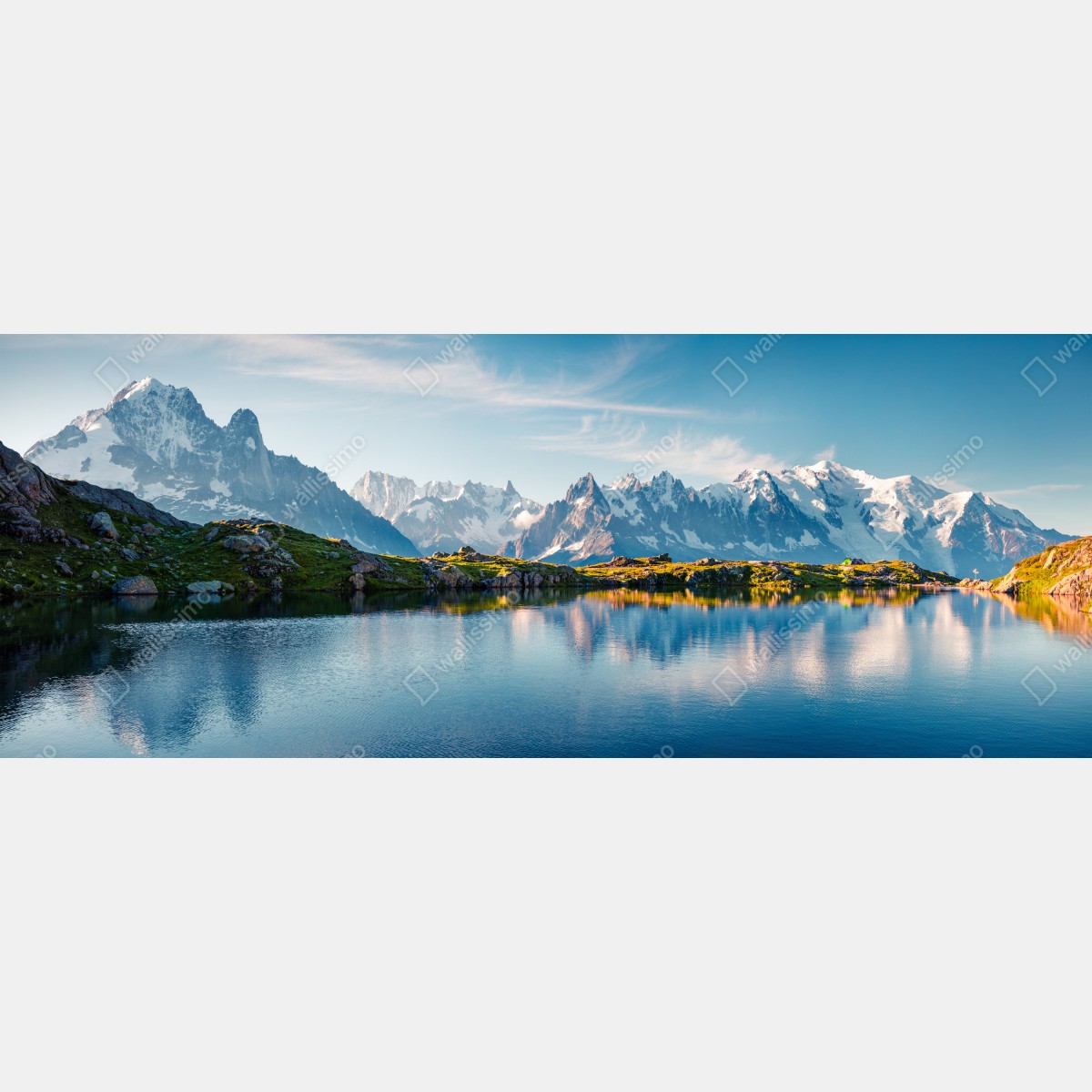 Naklejka repozycjonowalna panorama Lac Blanc i Mont Blanc – Wallissimo® Naklejka repozycjonowalna panorama Lac Blanc i Mont Blanc – Wallissimo®