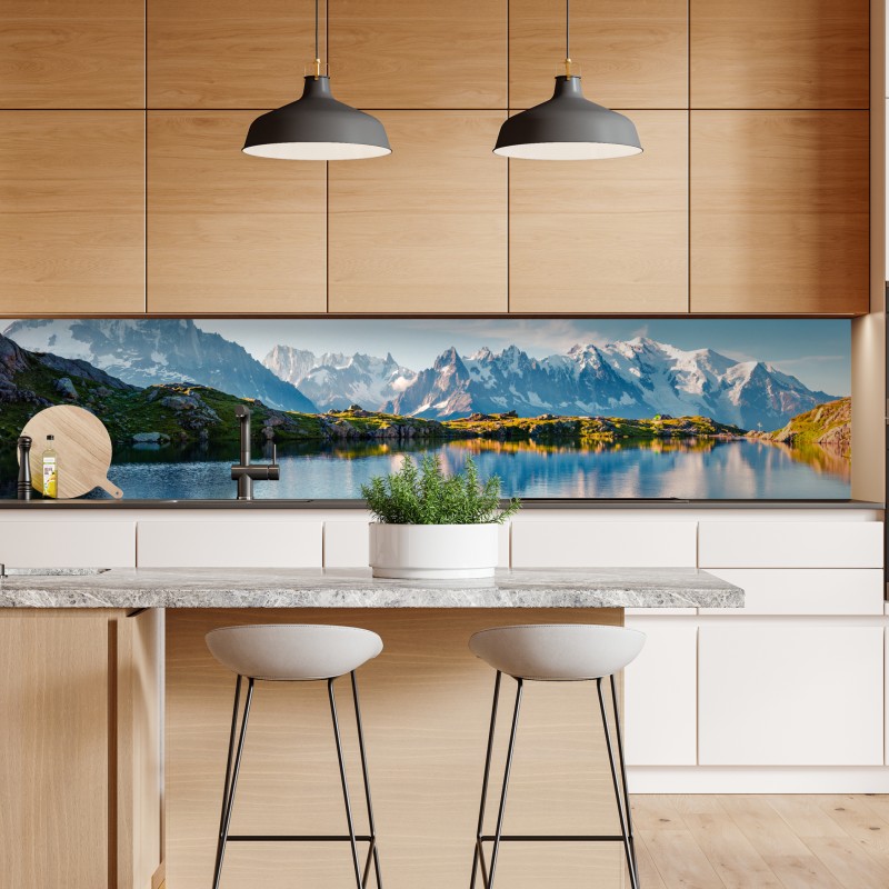 Naklejka repozycjonowalna panorama Lac Blanc i Mont Blanc – Wallissimo® Naklejka repozycjonowalna panorama Lac Blanc i Mont Blanc – Wallissimo®