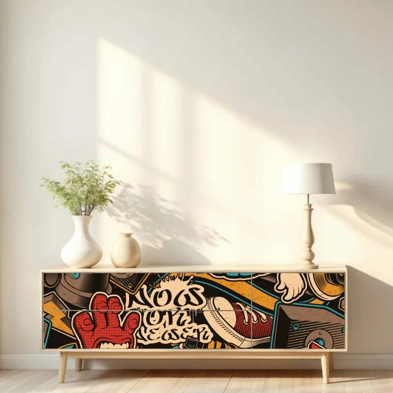 Naklejka repozycjonowalna słoneczny dzień na plaży – Wallissimo®