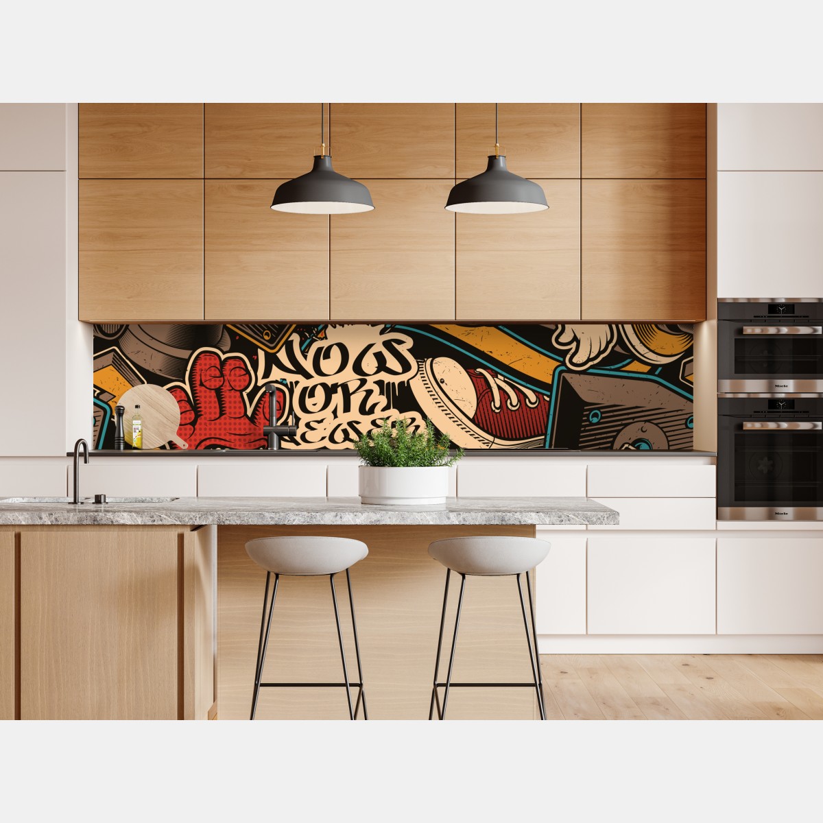 Naklejka repozycjonowalna miejski kolaż graffiti i pop-artu – Wallissimo® Naklejka repozycjonowalna miejski kolaż graffiti i pop-artu – Wallissimo®