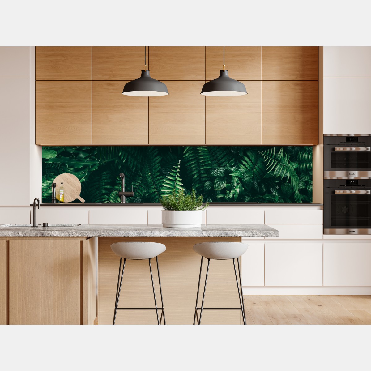 Naklejka repozycjonowalna bujne tropikalne liście – Wallissimo® Naklejka repozycjonowalna bujne tropikalne liście – Wallissimo®