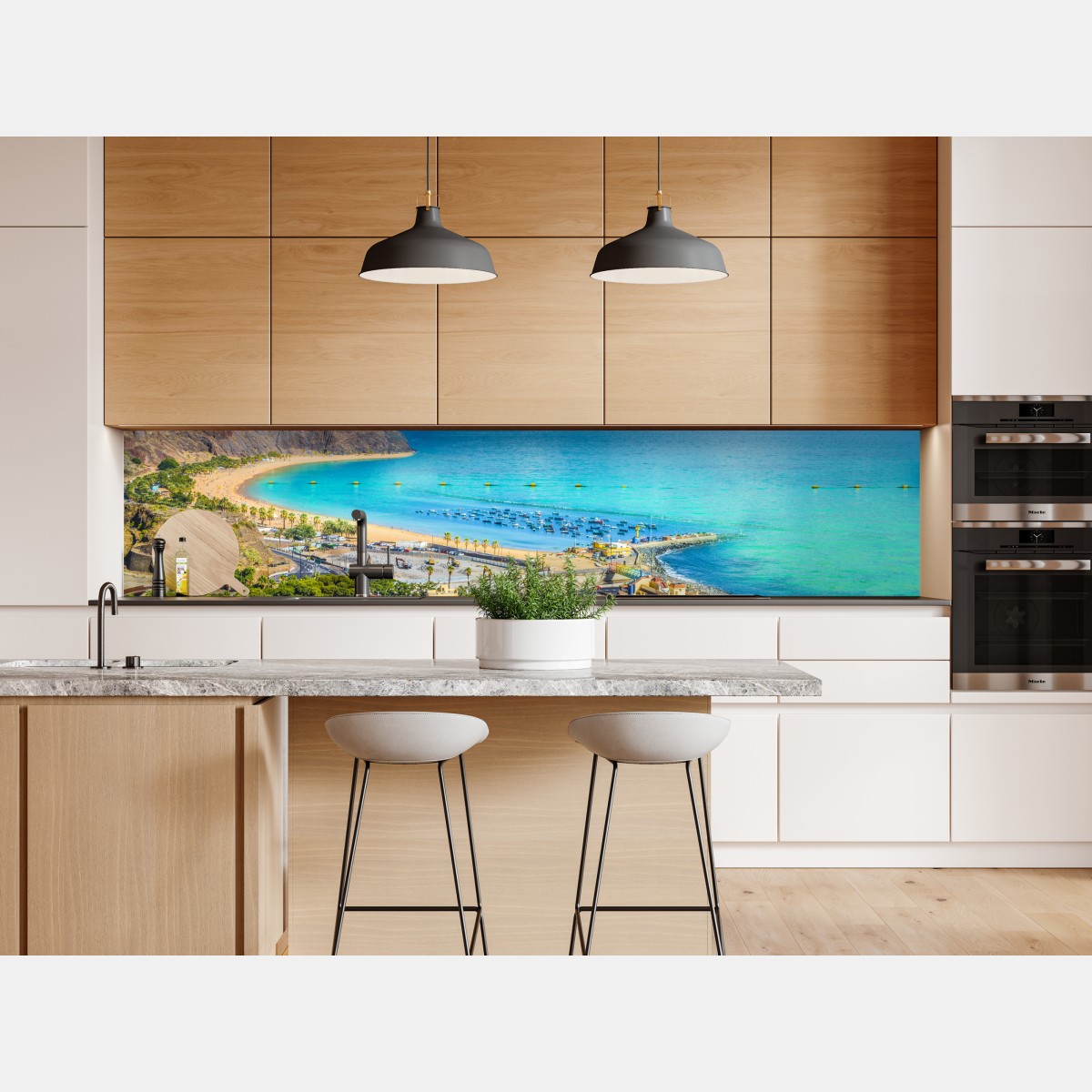 Naklejka repozycjonowalna panorama plaży Las Teresitas, Teneryfa – Wallissimo® Naklejka repozycjonowalna panorama plaży Las Teresitas, Teneryfa – Wallissimo®