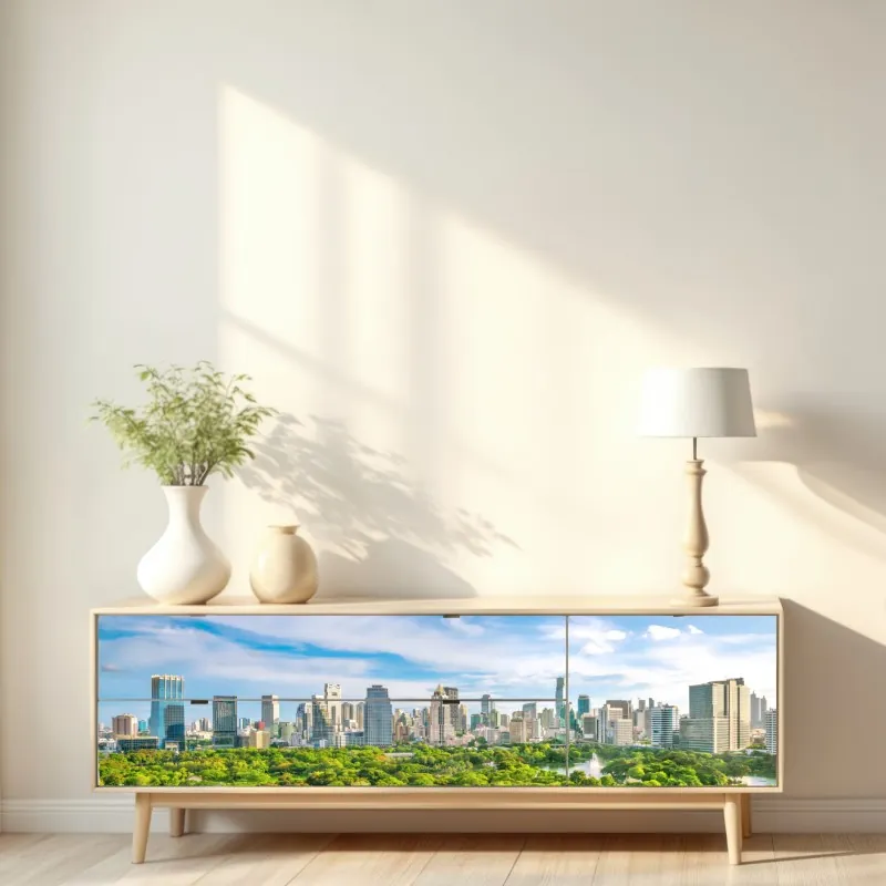 Naklejka repozycjonowalna turkusowy wzór z rybkami – Wallissimo®