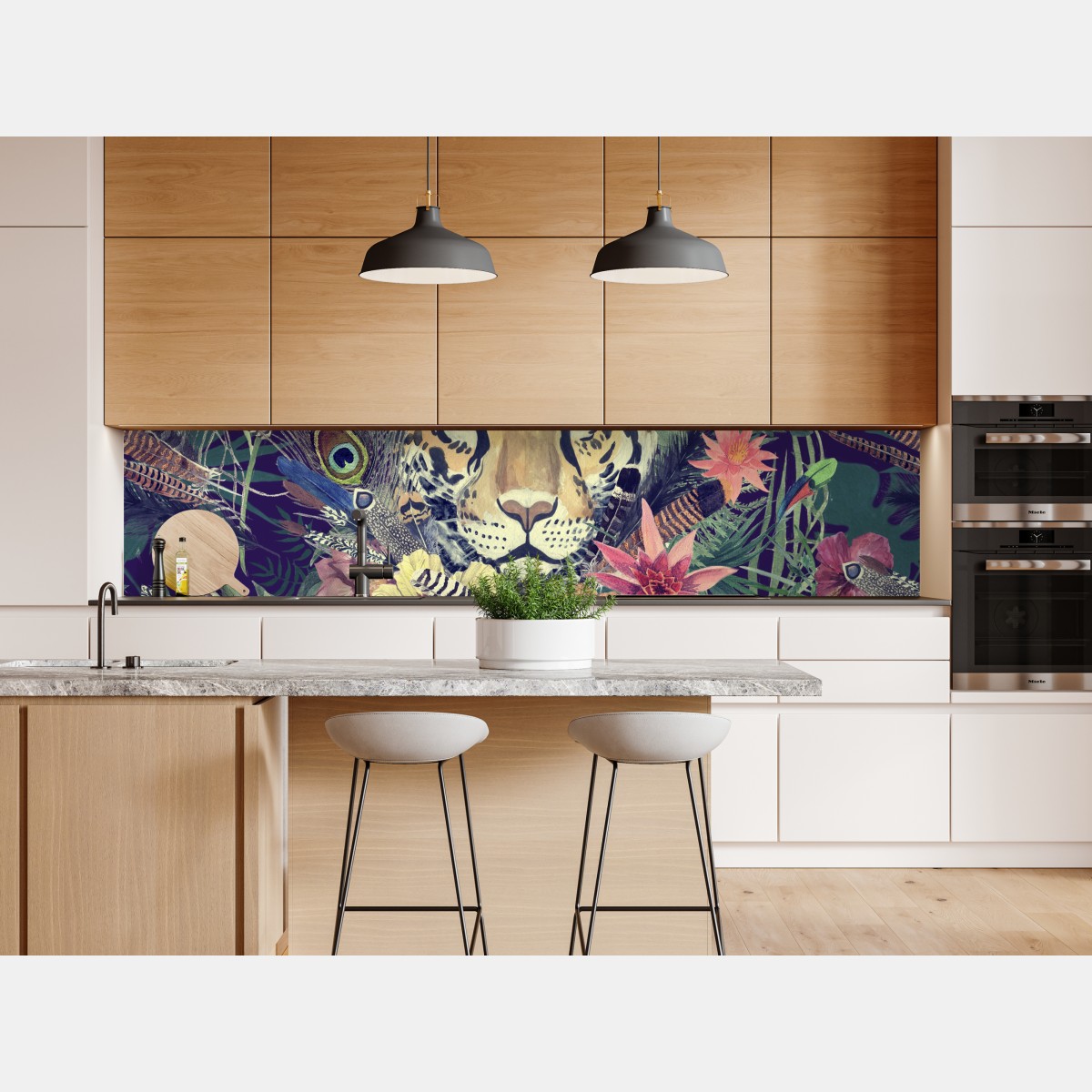 Naklejka repozycjonowalna vintage akwarelowy lampart w tropikalnych liściach – Wallissimo® Naklejka repozycjonowalna vintage akwarelowy lampart w tropikalnych liściach – Wallissimo®