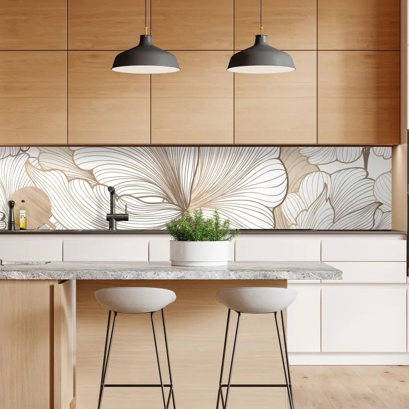 Naklejka repozycjonowalna intensywny fioletowy 3d wir wstęg – Wallissimo®