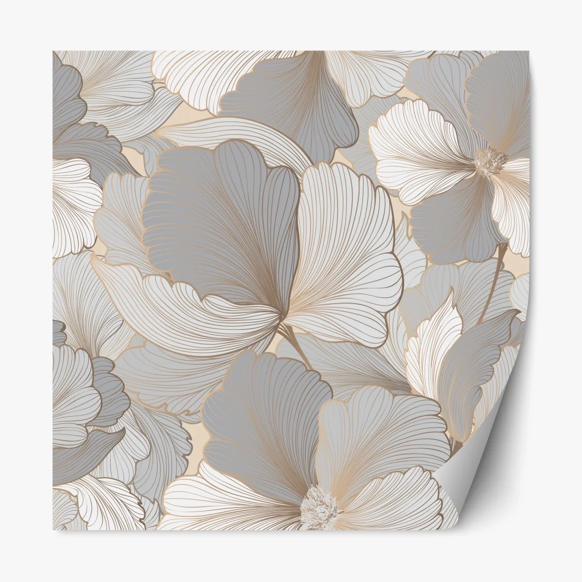 Naklejka repozycjonowalna delikatny pastelowy wzór kwiatowy – Wallissimo® Naklejka repozycjonowalna delikatny pastelowy wzór kwiatowy – Wallissimo®