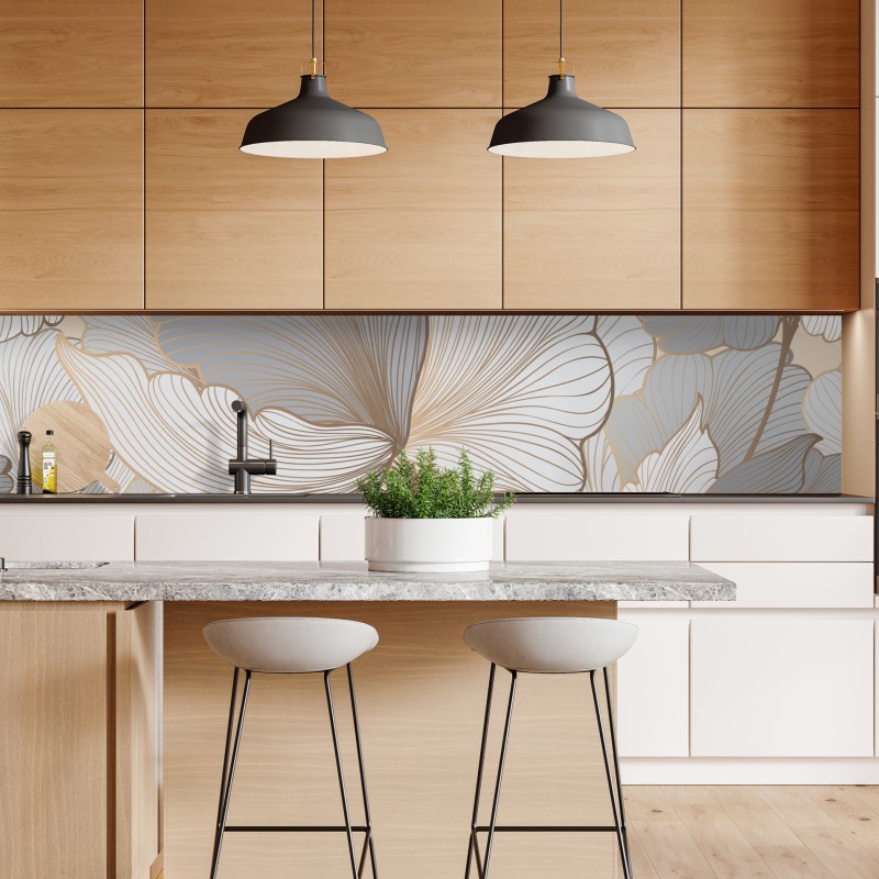 Naklejka repozycjonowalna delikatny pastelowy wzór kwiatowy – Wallissimo® Naklejka repozycjonowalna delikatny pastelowy wzór kwiatowy – Wallissimo®