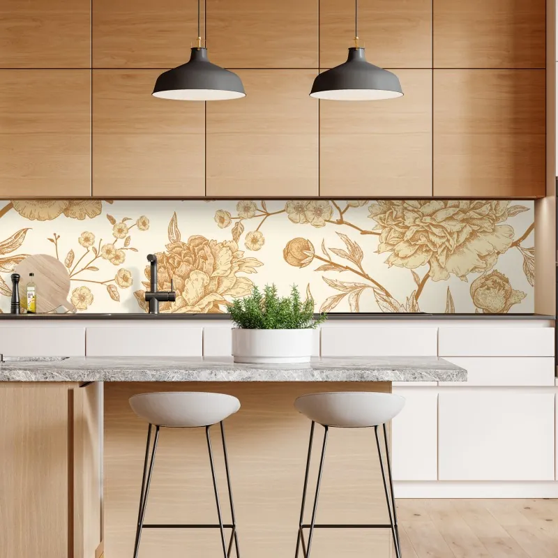 Naklejka repozycjonowalna akwarelowy tukan w tropikalnym wzorze – Wallissimo®