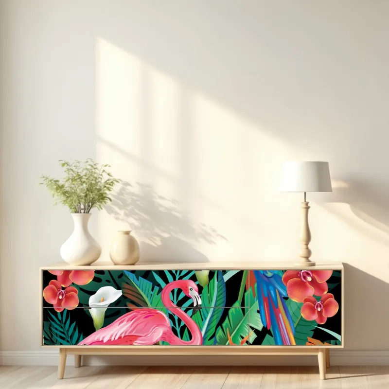 Naklejka repozycjonowalna mglisty las w odcieniach szarości – Wallissimo®