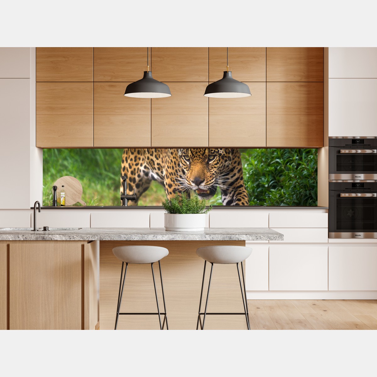 Naklejka repozycjonowalna majestatyczny jaguar w naturze – Wallissimo® Naklejka repozycjonowalna majestatyczny jaguar w naturze – Wallissimo®