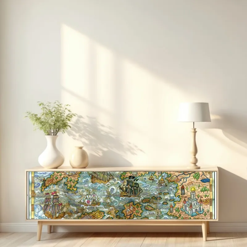 Naklejka repozycjonowalna Toskańskie pagórki o zachodzie słońca – Wallissimo®