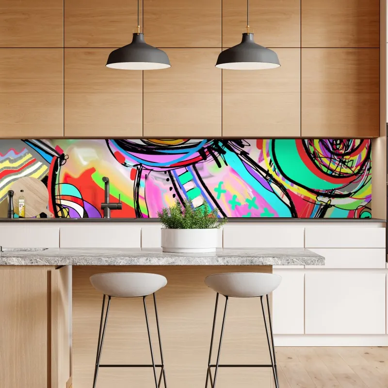 Naklejka repozycjonowalna żywe abstrakcyjne oko w stylu pop art – Wallissimo® Naklejka repozycjonowalna żywe abstrakcyjne oko w stylu pop art – Wallissimo®