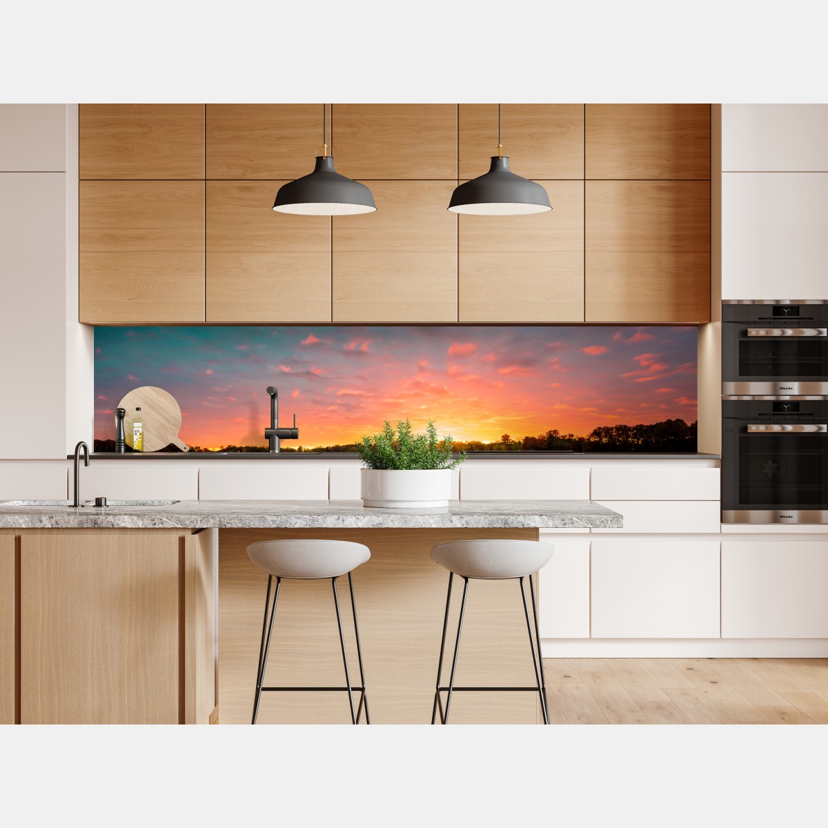 Naklejka repozycjonowalna turkusowy zachód słońca nad spokojnym jeziorem – Wallissimo® Naklejka repozycjonowalna turkusowy zachód słońca nad spokojnym jeziorem – Wallissimo®