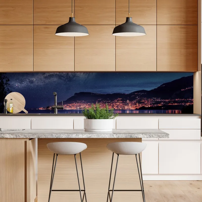 Naklejka repozycjonowalna tropikalny zachód słońca nad plażą – Wallissimo®