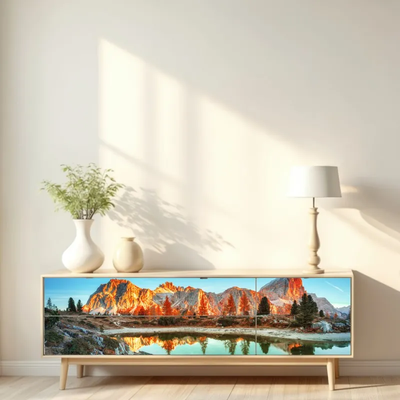 Naklejka repozycjonowalna delikatny turkusowy wzór botaniczny – Wallissimo®