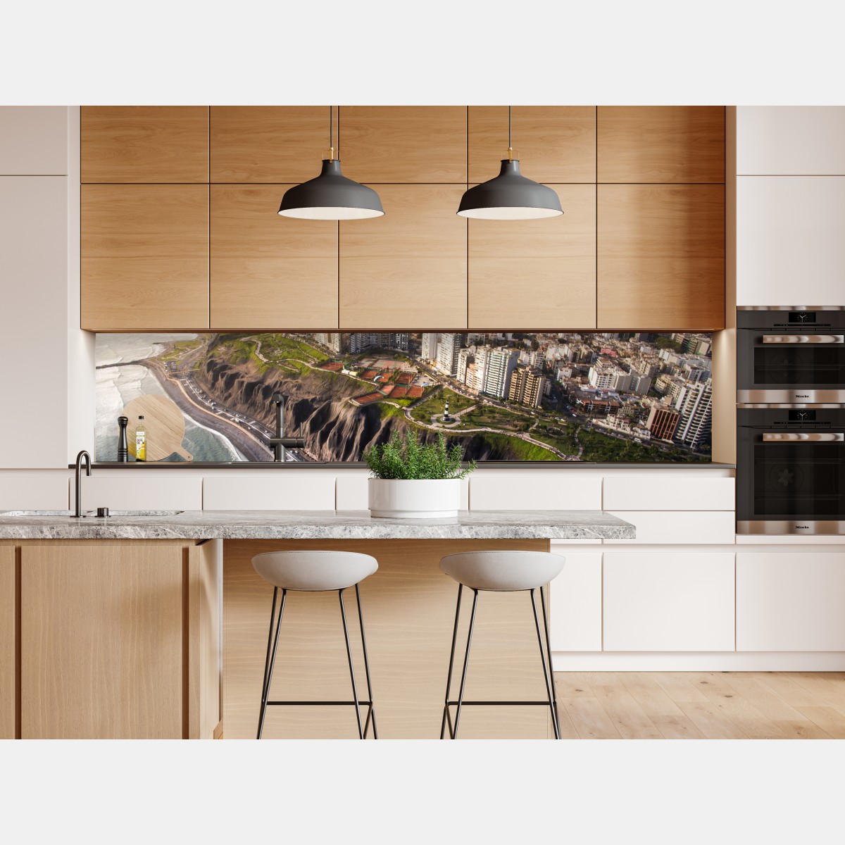 Naklejka repozycjonowalna panorama wybrzeża Miraflores, Lima – Wallissimo® Naklejka repozycjonowalna panorama wybrzeża Miraflores, Lima – Wallissimo®