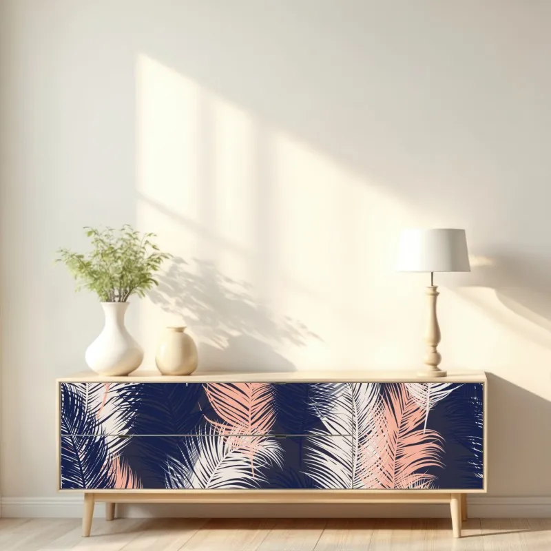 Naklejka repozycjonowalna mistyczny portret w złocie i błękicie – Wallissimo®