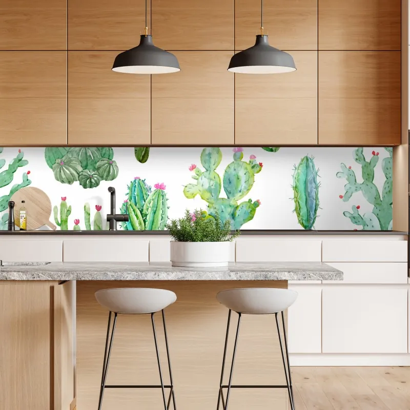 Naklejka repozycjonowalna beżowy liściasty wzór botaniczny – Wallissimo®