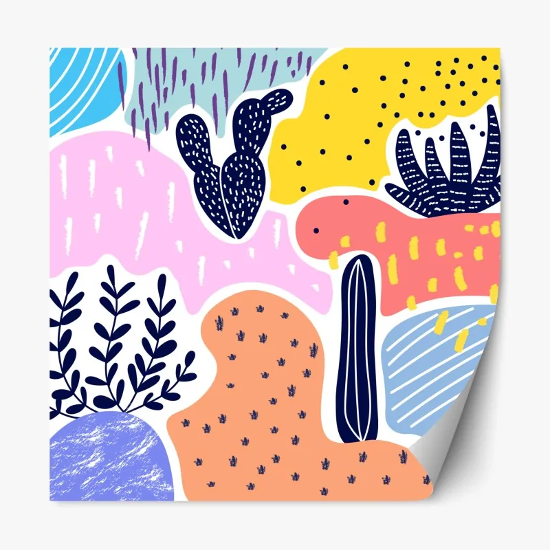 Naklejka repozycjonowalna trzy dmuchawce na turkusowym tle – Wallissimo®