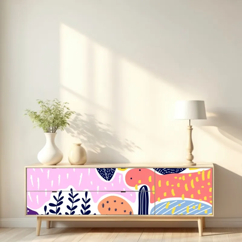 Naklejka repozycjonowalna trzy dmuchawce na turkusowym tle – Wallissimo®