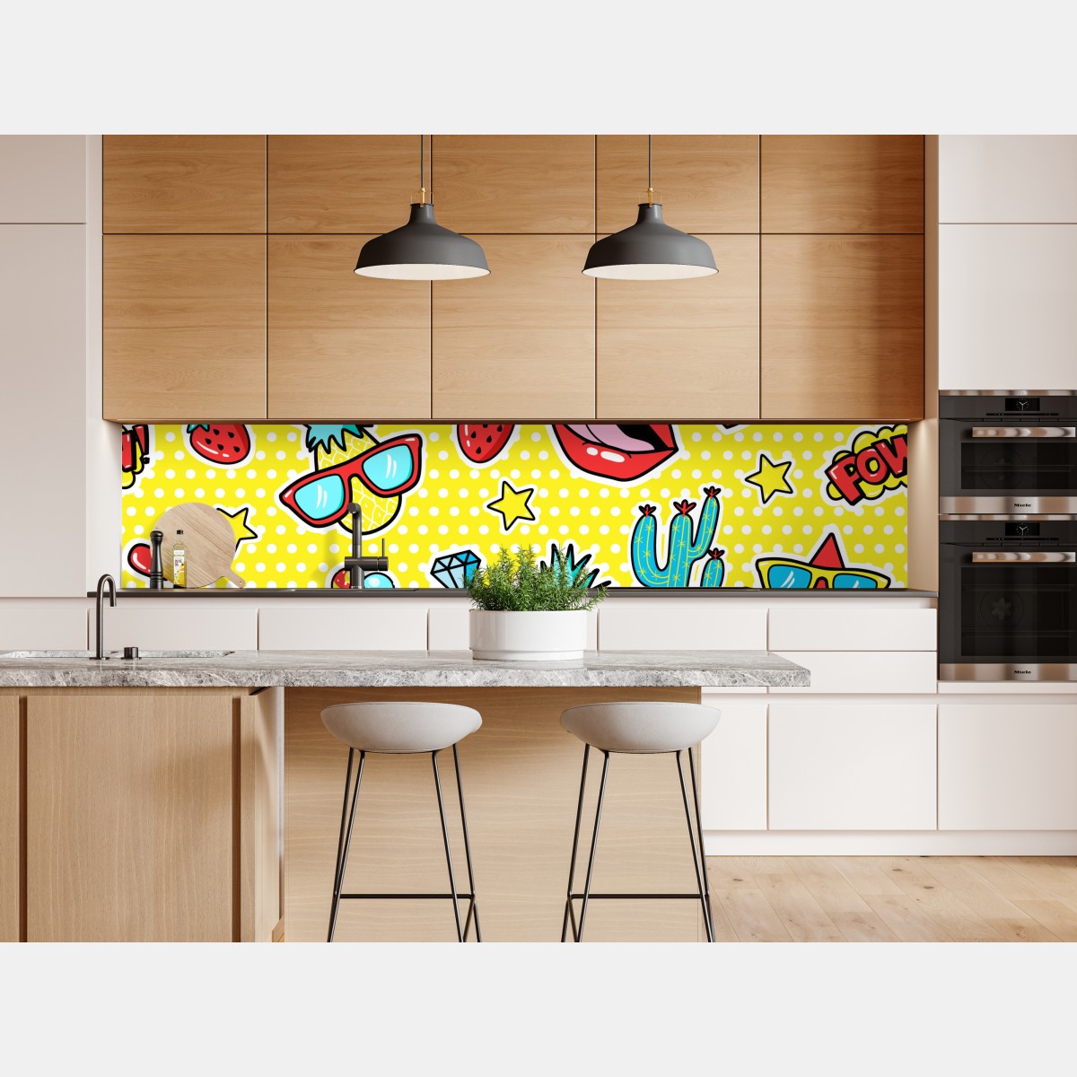 Naklejka repozycjonowalna jaskrawy wzór naklejek w stylu pop-art – Wallissimo® Naklejka repozycjonowalna jaskrawy wzór naklejek w stylu pop-art – Wallissimo®
