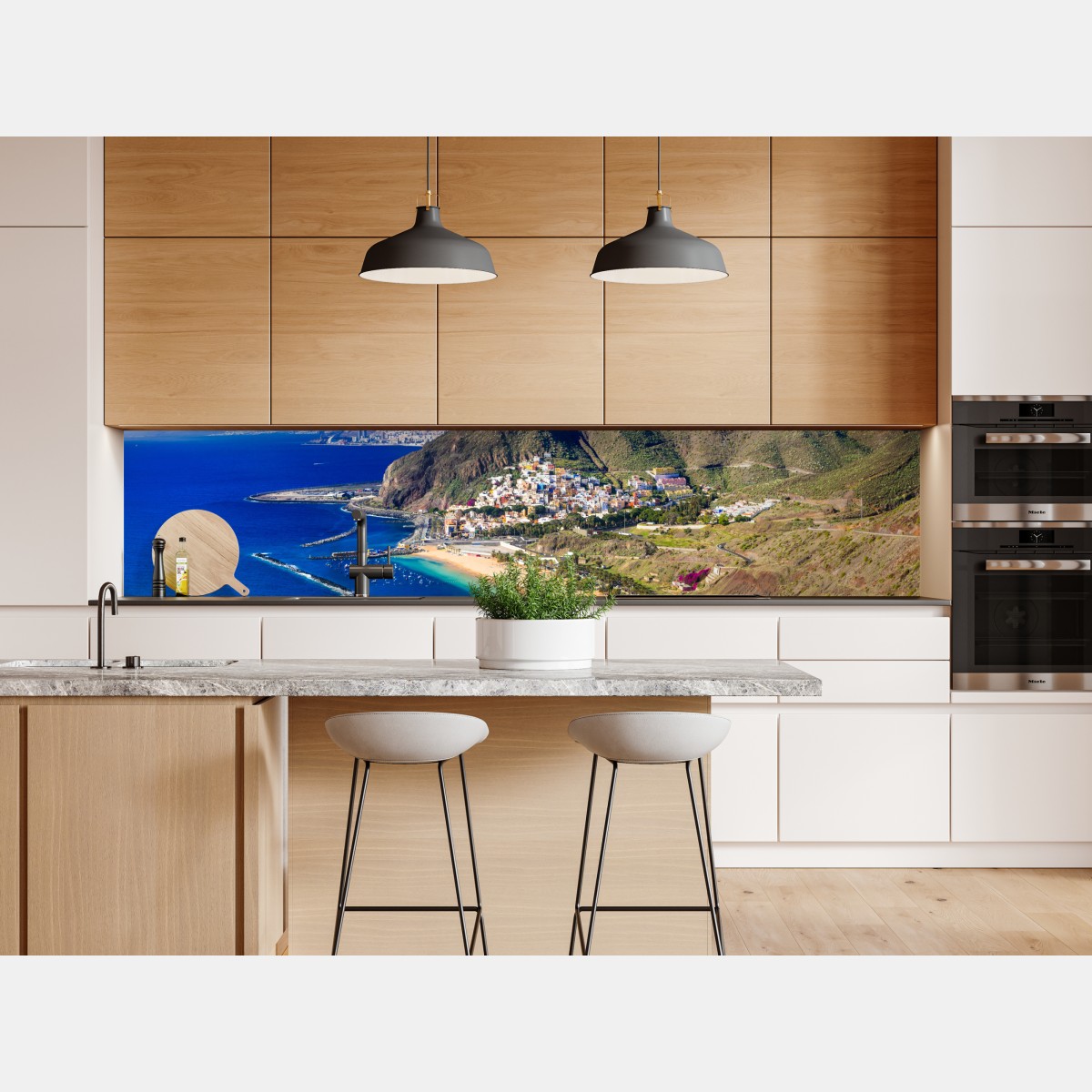 Naklejka repozycjonowalna słoneczna zatoka z turkusową wodą – Wallissimo® Naklejka repozycjonowalna słoneczna zatoka z turkusową wodą – Wallissimo®