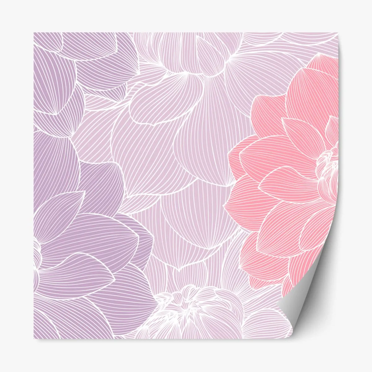 Naklejka repozycjonowalna delikatny pastelowy wzór kwiatowy – Wallissimo® Naklejka repozycjonowalna delikatny pastelowy wzór kwiatowy – Wallissimo®