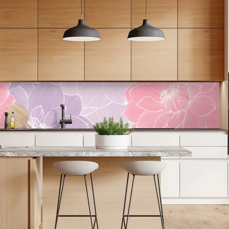 Naklejka repozycjonowalna delikatny pastelowy wzór kwiatowy – Wallissimo® Naklejka repozycjonowalna delikatny pastelowy wzór kwiatowy – Wallissimo®