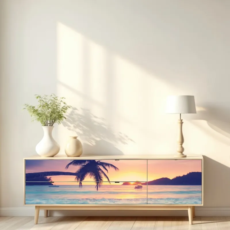 Naklejka repozycjonowalna intensywny fioletowy 3d wir wstęg – Wallissimo®