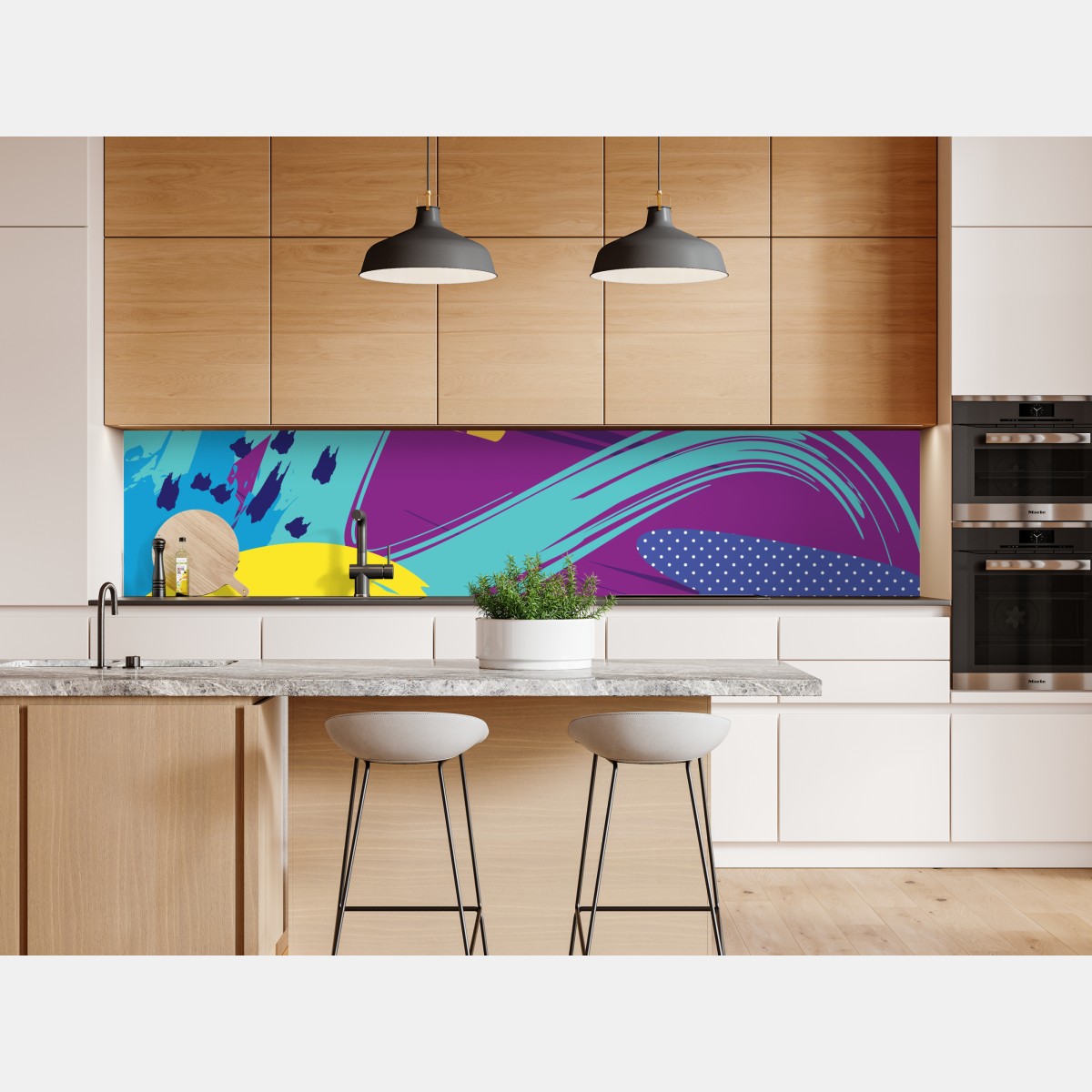 Naklejka repozycjonowalna żywa abstrakcyjna kompozycja pop-art – Wallissimo® Naklejka repozycjonowalna żywa abstrakcyjna kompozycja pop-art – Wallissimo®