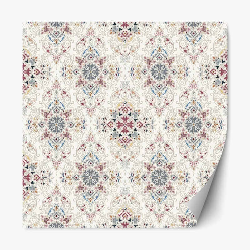 Naklejka repozycjonowalna ozdobny wzór damaskowy w stylu vintage