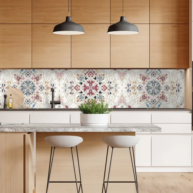 Naklejka repozycjonowalna słoneczna łąka o zachodzie słońca – Wallissimo®