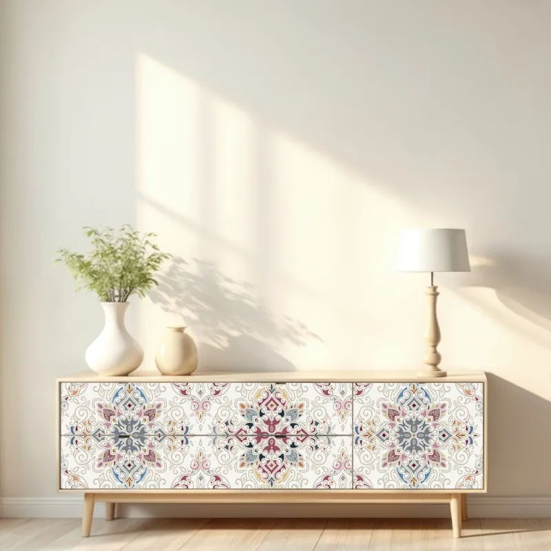 Naklejka repozycjonowalna ozdobny wzór damaskowy w stylu vintage – Wallissimo® Naklejka repozycjonowalna ozdobny wzór damaskowy w stylu vintage – Wallissimo®