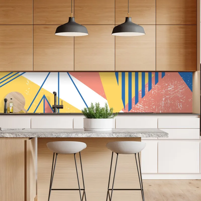Naklejka repozycjonowalna pastelowa kompozycja geometryczna – Wallissimo® Naklejka repozycjonowalna pastelowa kompozycja geometryczna – Wallissimo®