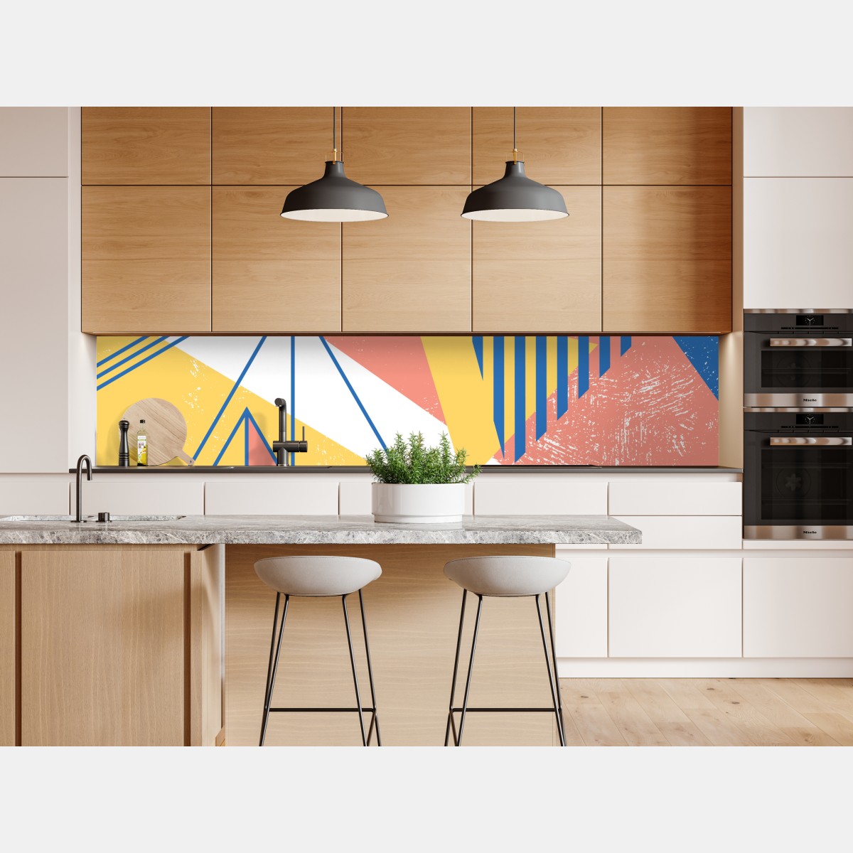 Naklejka repozycjonowalna pastelowa kompozycja geometryczna – Wallissimo® Naklejka repozycjonowalna pastelowa kompozycja geometryczna – Wallissimo®