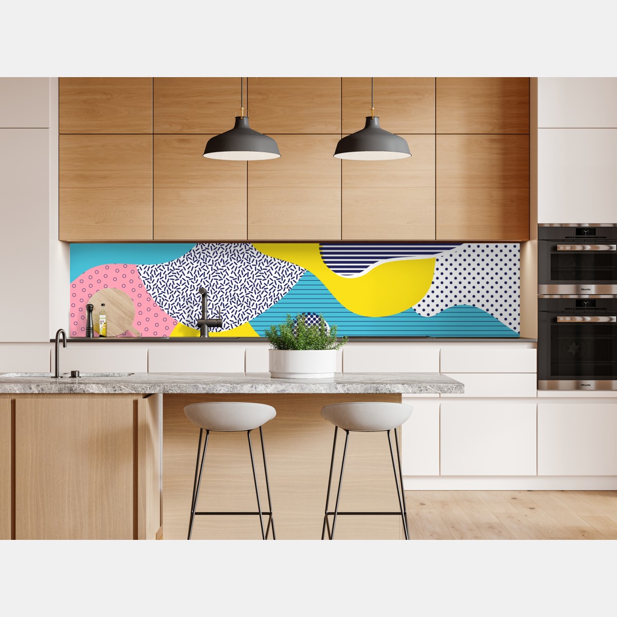 Naklejka repozycjonowalna zabawny abstrakcyjny wzór memphis – Wallissimo® Naklejka repozycjonowalna zabawny abstrakcyjny wzór memphis – Wallissimo®