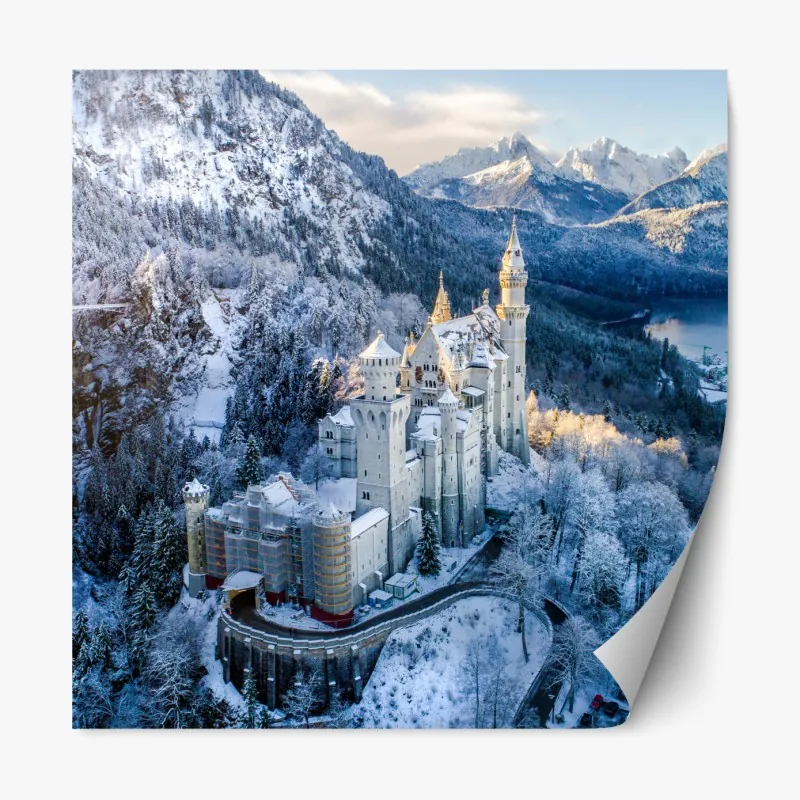 Naklejka repozycjonowalna złoty geometryczny wzór z kołami – Wallissimo®